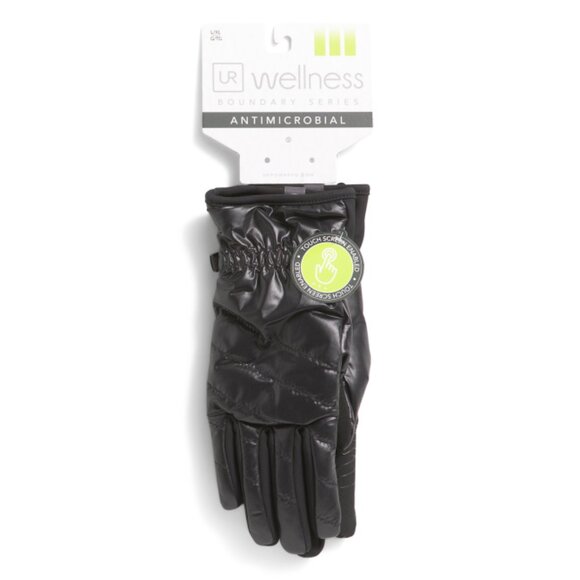 UR Black All Weather Puffer Gloves - Picture 2 of 2